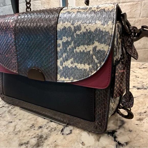 Coach NWT Dreamer Multicolor Python & Leather Crossbody Bag - Picture 4 of 16